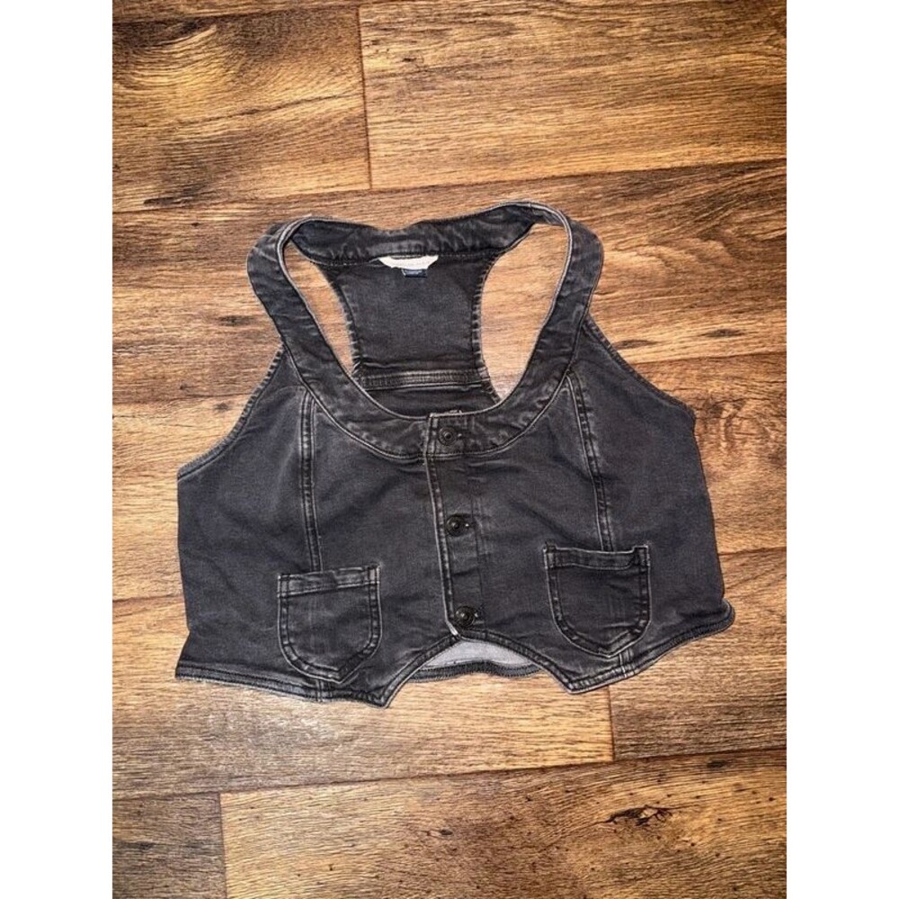 American Eagle Jean Vest XL